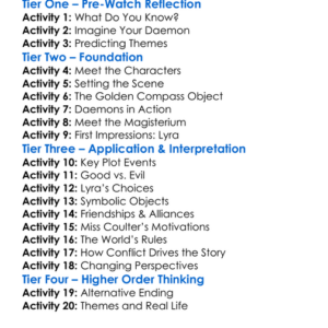 The Golden Compass Worksheet Activity Booklet