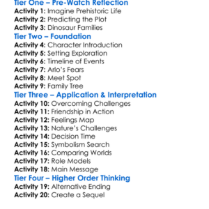 The Good Dinosaur Worksheet Activity Booklet