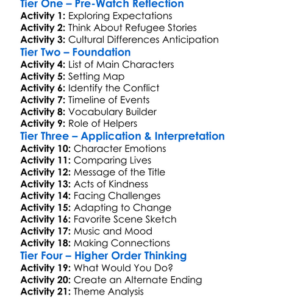 The Good Lie 2014 Worksheet Activity Booklet