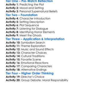 The Gravedancers 2006 Worksheet Activity Booklet