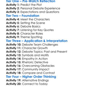 The Great Debaters Worksheet Activity Booklet