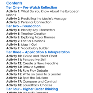 The Great European Disaster Movie 2015 Worksheet Activity Booklet