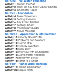 The Great Ghost Rescue 2011 Worksheet Activity Booklet