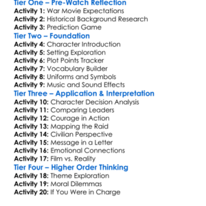 The Great Raid 2005 Worksheet Activity Booklet
