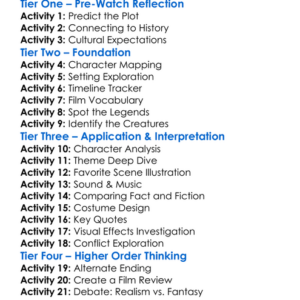 The Great Wall 2016 Worksheet Activity Booklet