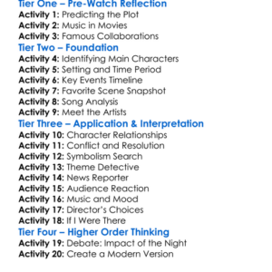 The Greatest Night In Pop 2024 Worksheet Activity Booklet