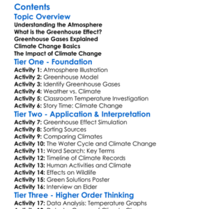 The Greenhouse Effect And Climate Change Worksheet Activity Booklet
