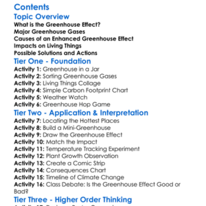 The Greenhouse Effect And Its Impact On Living Things Worksheet Activity Booklet
