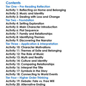 The Ground Beneath Her Feet Salman Rushdie Worksheet Activity Booklet