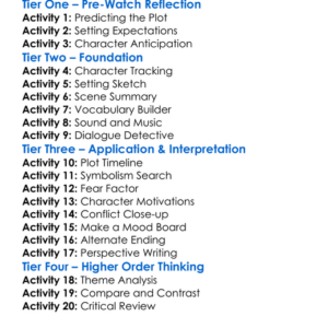 The Grudge 3 2009 Worksheet Activity Booklet
