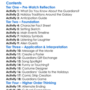 The Guardians Of The Galaxy Holiday Special 2022 Worksheet Activity Booklet