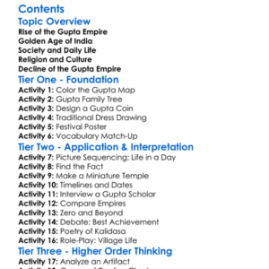 The Gupta Empire And Classical India Worksheet Activity Booklet
