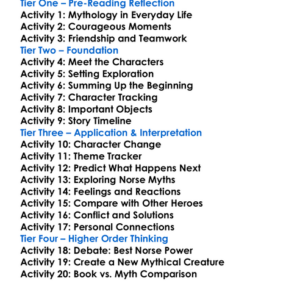 The Hammer Of Thor Rick Riordan Worksheet Activity Booklet