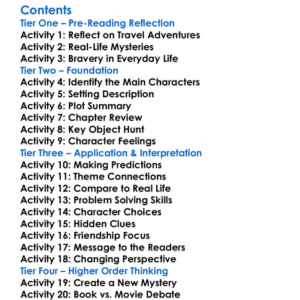 The Hardy Boys The Secret Agent On Flight 101 Franklin W Dixon Worksheet Activity Booklet