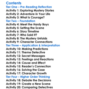 The Hardy Boys The Secret Of The Caves Franklin W Dixon Worksheet Activity Booklet