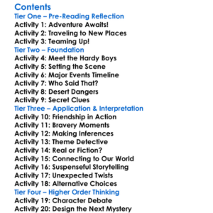 The Hardy Boys The Secret Of The Desert Giant Franklin W Dixon Worksheet Activity Booklet