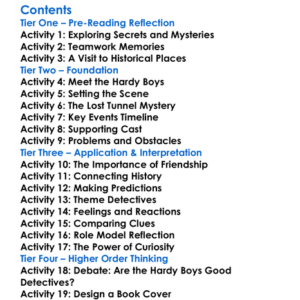The Hardy Boys The Secret Of The Lost Tunnel Franklin W Dixon Worksheet Activity Booklet