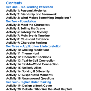 The Hardy Boys The Yellow Feather Mystery Franklin W Dixon Worksheet Activity Booklet