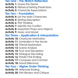 The Hateful Eight 2015 Worksheet Activity Booklet