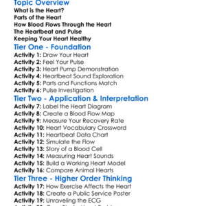The Heart And How It Works Worksheet Activity Booklet