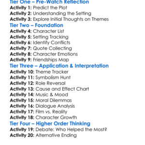 The Help Worksheet Activity Booklet