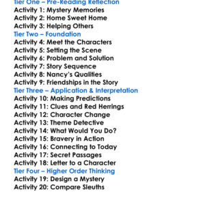 The Hidden Staircase Carolyn Keene Worksheet Activity Booklet