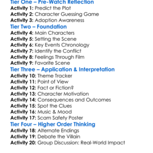 The Hillsdale Adoption Scam 2023 Worksheet Activity Booklet