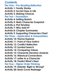 The History Of Henry Esmond William Makepeace Thackeray Worksheet Activity Booklet