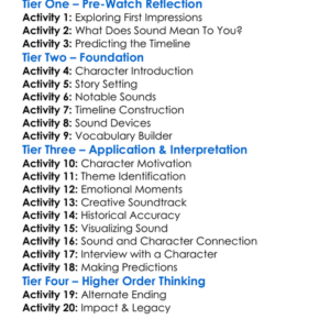 The History Of Sound 2025 Worksheet Activity Booklet