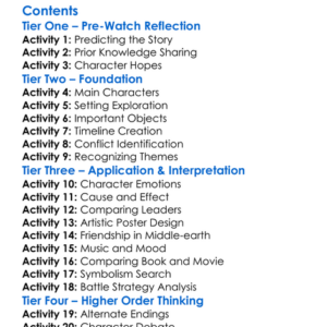 The Hobbit The Battle Of The Five Armies 2014 Worksheet Activity Booklet