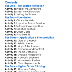 The Hobbit The Desolation Of Smaug 2013 Worksheet Activity Booklet