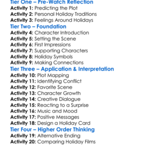 The Holiday Sitter 2022 Worksheet Activity Booklet