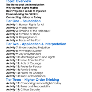 The Holocaust And Human Rights Worksheet Activity Booklet