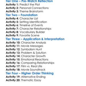 The Horse Whisperer 1998 Worksheet Activity Booklet