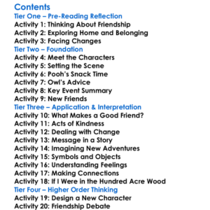 The House At Pooh Corner Aa Milne Worksheet Activity Booklet