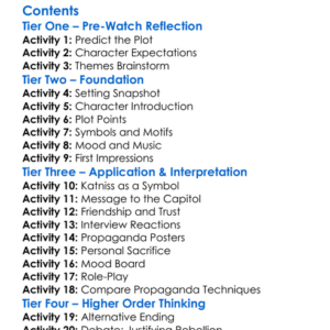 The Hunger Games Mockingjay Worksheet Activity Booklet