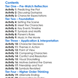 The Hunger Games The Ballad Of Songbirds  Snakes 2023 Worksheet Activity Booklet