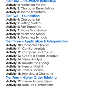 The Hunting 2022 Worksheet Activity Booklet