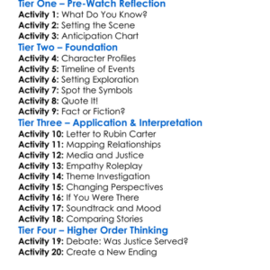 The Hurricane 1999 Worksheet Activity Booklet