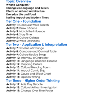 The Impact Of Conquest On Cultures Worksheet Activity Booklet