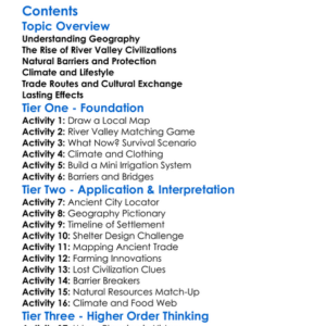 The Impact Of Geography On Ancient Civilizations Worksheet Activity Booklet