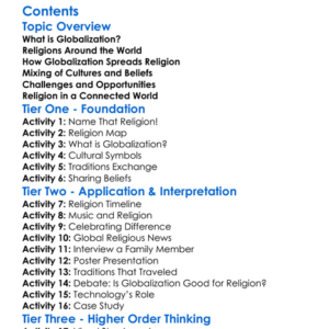 The Impact Of Globalization On Religion Worksheet Activity Booklet