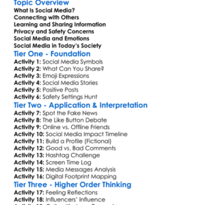 The Impact Of Social Media Worksheet Activity Booklet