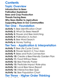 The Importance Of Bees In Agriculture Worksheet Activity Booklet