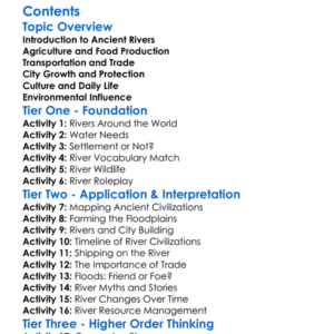 The Importance Of Rivers To Ancient Civilizations Worksheet Activity Booklet