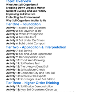 The Importance Of Soil Organisms Worksheet Activity Booklet