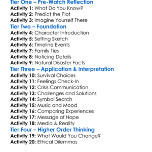 The Impossible 2012 Worksheet Activity Booklet