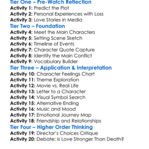 The In Between 2022 Worksheet Activity Booklet