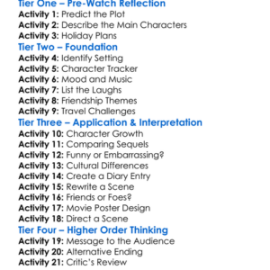 The Inbetweeners 2 2014 Worksheet Activity Booklet