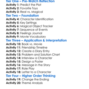 The Indian In The Cupboard Worksheet Activity Booklet